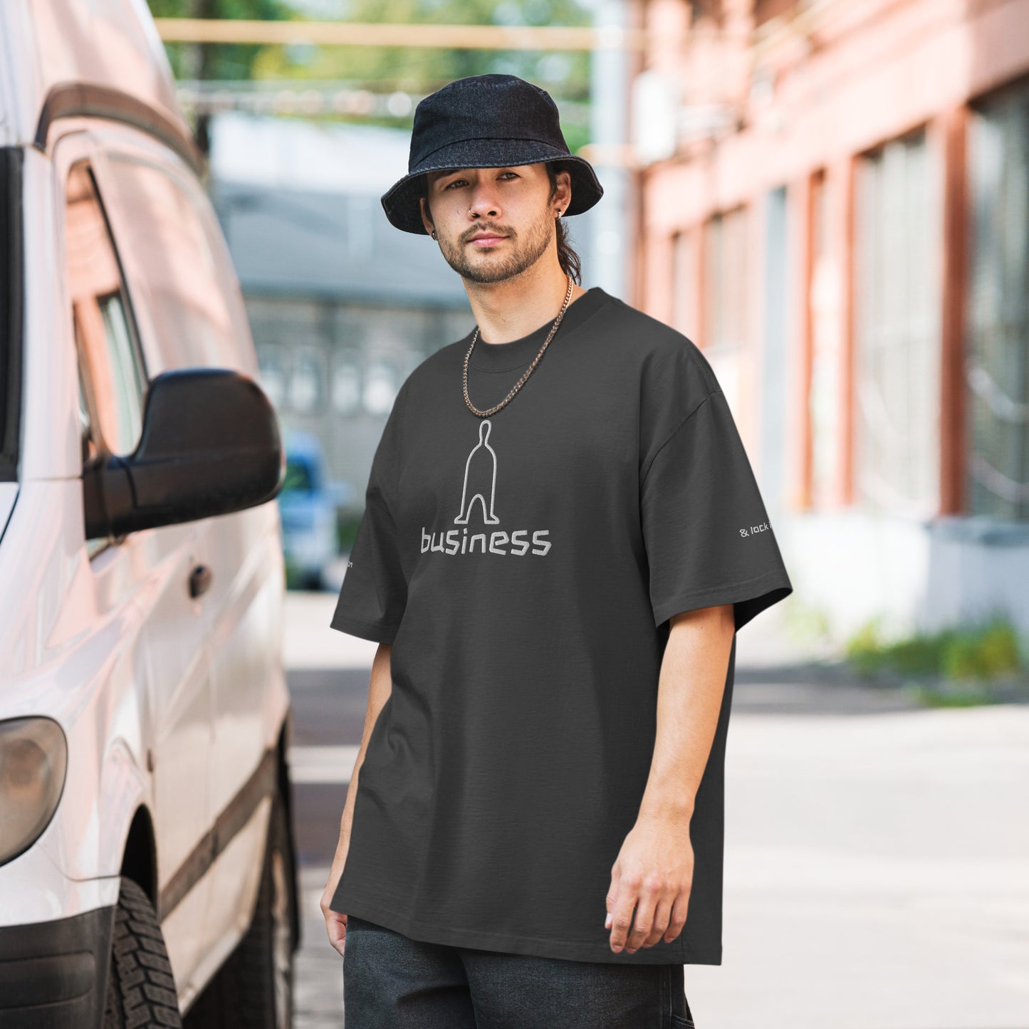 Stand On Business & Lock In Oversized Faded T-Shirt