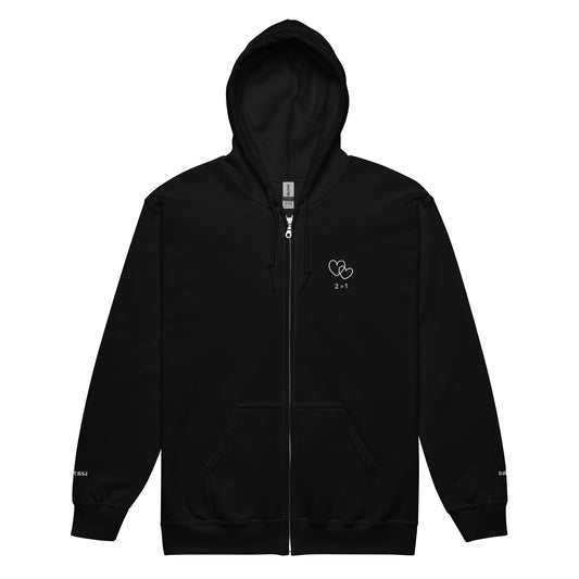 2 > 1 Unisex Heavy Blend Zip Hoodie